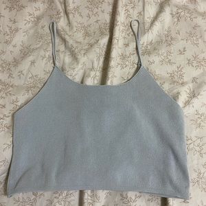 light blue tank top